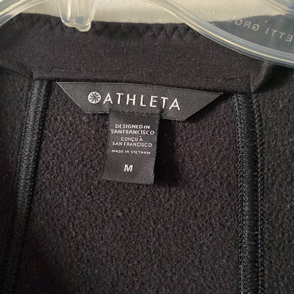 🦋 ATHLETA Black Moto Zip Up Jacket Size Medium - Picture 4 of 7